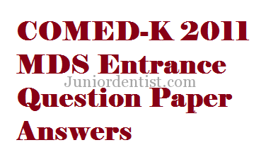 Comed k 2011 question paper with answers