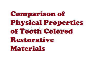 comparison of physical properties of dental materials