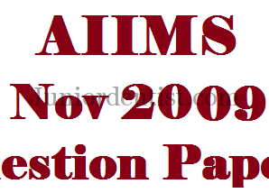 AIIMS november 2009 MDS/Dental solved question paper