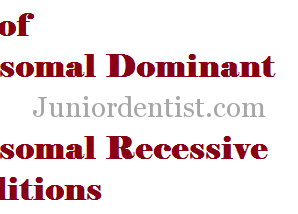 List of Autosomal dominant and recessive