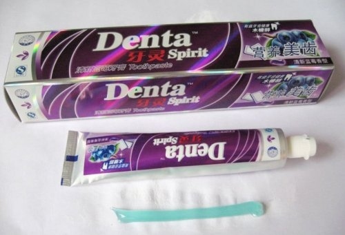 Blueberry flavoured toothpaste